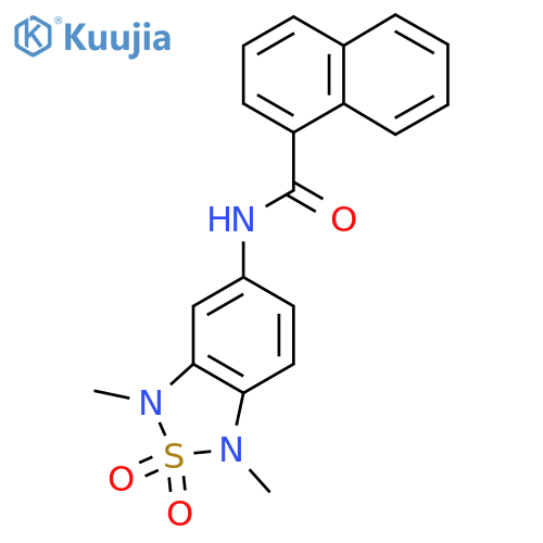 N-(1,3-dimethyl-2,2-dioxo-1,3-dihydro-2lambda6,1,3-benzothiadiazol-5-yl)naphthalene-1-carboxamide structure