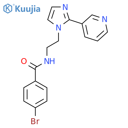 4-bromo-N-{2-2-(pyridin-3-yl)-1H-imidazol-1-ylethyl}benzamide structure