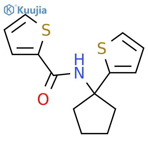N-1-(thiophen-2-yl)cyclopentylthiophene-2-carboxamide structure