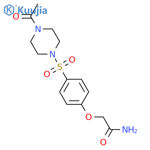 2-{4-(4-acetylpiperazin-1-yl)sulfonylphenoxy}acetamide structure