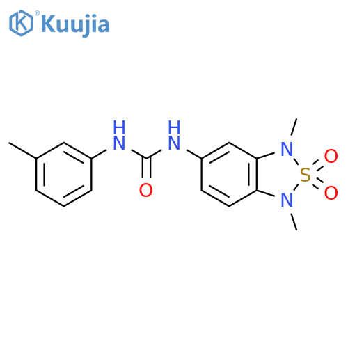 3-(1,3-dimethyl-2,2-dioxo-1,3-dihydro-2lambda6,1,3-benzothiadiazol-5-yl)-1-(3-methylphenyl)urea structure