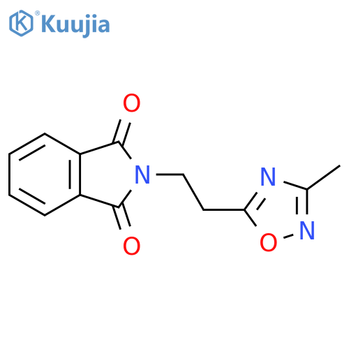 2-[2-(3-methyl-1,2,4-oxadiazol-5-yl)ethyl]-2,3-dihydro-1H-isoindole-1,3-dione structure