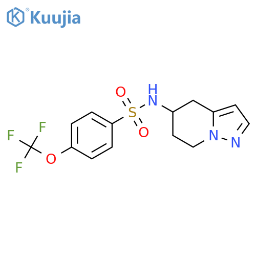 N-{4H,5H,6H,7H-pyrazolo1,5-apyridin-5-yl}-4-(trifluoromethoxy)benzene-1-sulfonamide structure