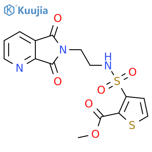 methyl 3-(2-{5,7-dioxo-5H,6H,7H-pyrrolo3,4-bpyridin-6-yl}ethyl)sulfamoylthiophene-2-carboxylate structure