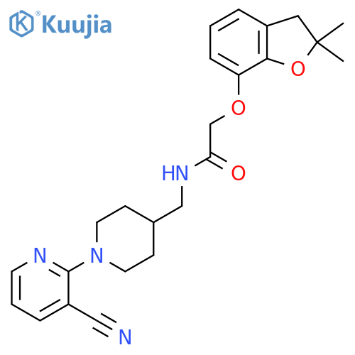 N-{[1-(3-cyanopyridin-2-yl)piperidin-4-yl]methyl}-2-[(2,2-dimethyl-2,3-dihydro-1-benzofuran-7-yl)oxy]acetamide structure