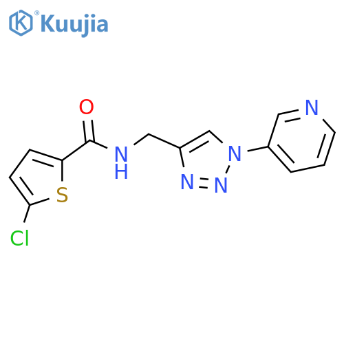 5-chloro-N-{[1-(pyridin-3-yl)-1H-1,2,3-triazol-4-yl]methyl}thiophene-2-carboxamide structure