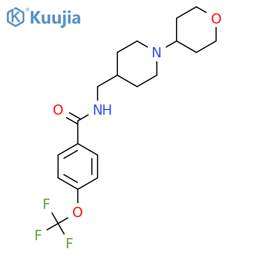 N-{[1-(oxan-4-yl)piperidin-4-yl]methyl}-4-(trifluoromethoxy)benzamide structure