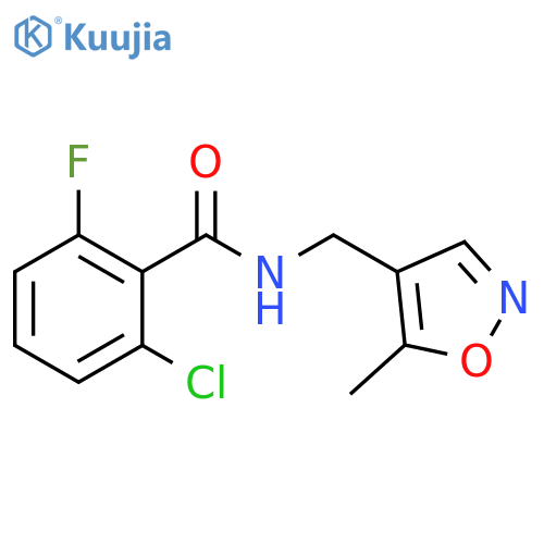 2-chloro-6-fluoro-N-(5-methyl-1,2-oxazol-4-yl)methylbenzamide structure