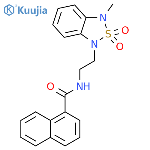 N-2-(3-methyl-2,2-dioxo-1,3-dihydro-2lambda6,1,3-benzothiadiazol-1-yl)ethylnaphthalene-1-carboxamide structure