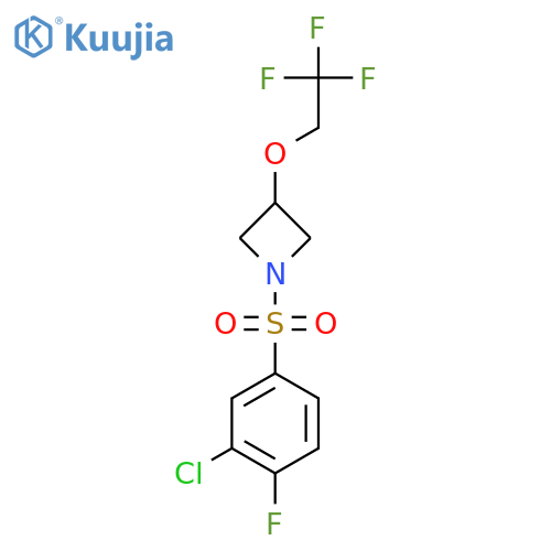 1-(3-chloro-4-fluorobenzenesulfonyl)-3-(2,2,2-trifluoroethoxy)azetidine structure