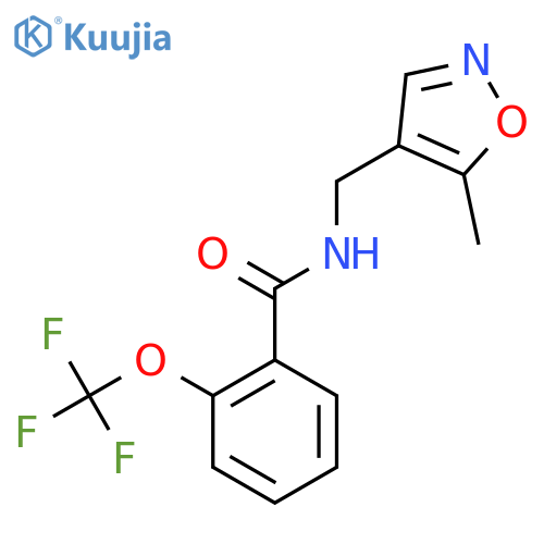 N-(5-methyl-1,2-oxazol-4-yl)methyl-2-(trifluoromethoxy)benzamide structure