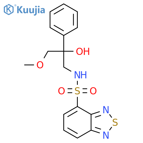 N-(2-hydroxy-3-methoxy-2-phenylpropyl)-2,1,3-benzothiadiazole-4-sulfonamide structure