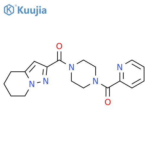 1-{4H,5H,6H,7H-pyrazolo[1,5-a]pyridine-2-carbonyl}-4-(pyridine-2-carbonyl)piperazine structure