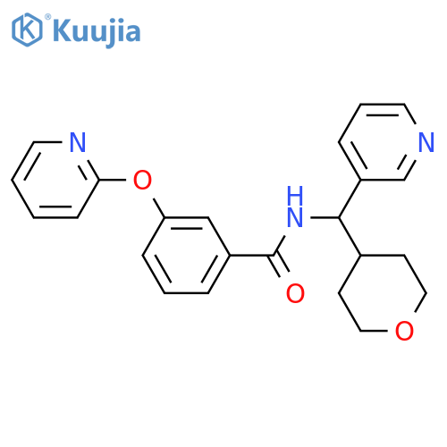 N-[(oxan-4-yl)(pyridin-3-yl)methyl]-3-(pyridin-2-yloxy)benzamide structure