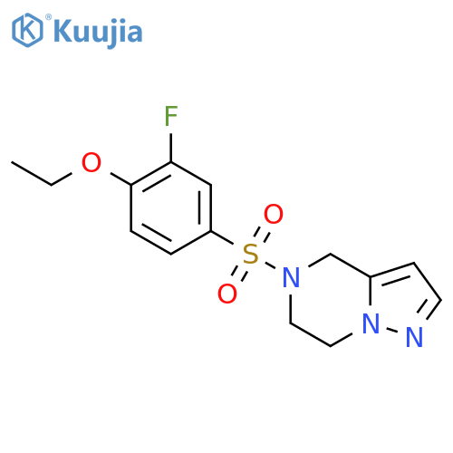 5-(4-ethoxy-3-fluorobenzenesulfonyl)-4H,5H,6H,7H-pyrazolo1,5-apyrazine structure