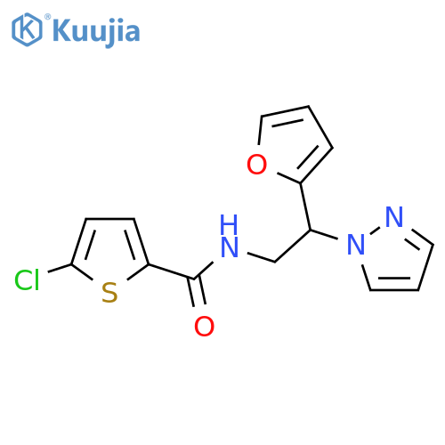 5-chloro-N-2-(furan-2-yl)-2-(1H-pyrazol-1-yl)ethylthiophene-2-carboxamide structure