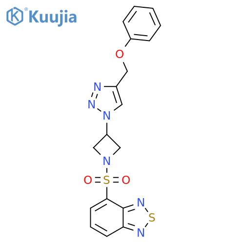 4-({3-[4-(phenoxymethyl)-1H-1,2,3-triazol-1-yl]azetidin-1-yl}sulfonyl)-2,1,3-benzothiadiazole structure