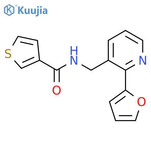 N-{[2-(furan-2-yl)pyridin-3-yl]methyl}thiophene-3-carboxamide structure