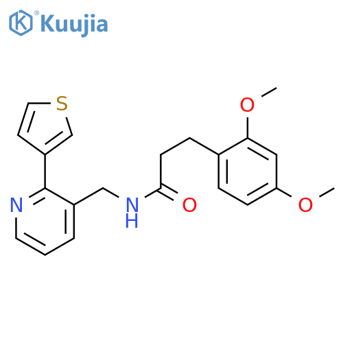 3-(2,4-dimethoxyphenyl)-N-{[2-(thiophen-3-yl)pyridin-3-yl]methyl}propanamide structure