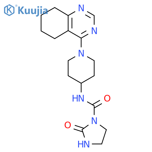 2-oxo-N-[1-(5,6,7,8-tetrahydroquinazolin-4-yl)piperidin-4-yl]imidazolidine-1-carboxamide structure