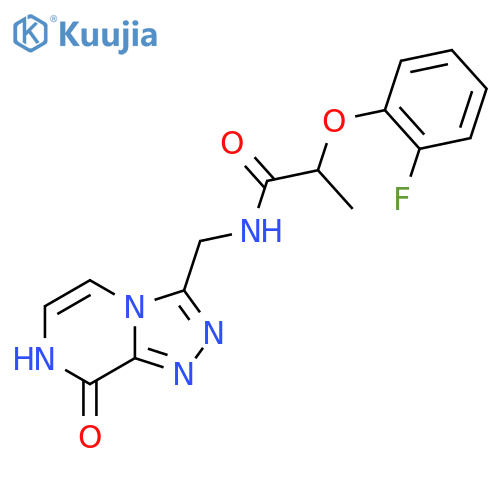 2-(2-fluorophenoxy)-N-({8-hydroxy-1,2,4triazolo4,3-apyrazin-3-yl}methyl)propanamide structure
