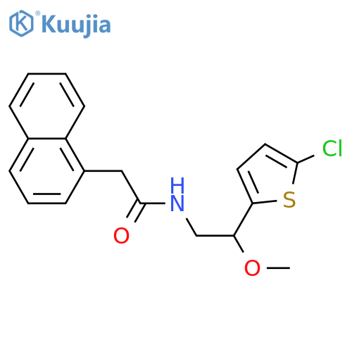 N-[2-(5-chlorothiophen-2-yl)-2-methoxyethyl]-2-(naphthalen-1-yl)acetamide structure