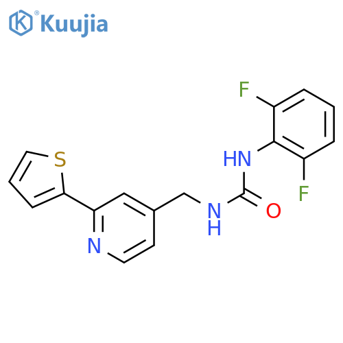 1-(2,6-difluorophenyl)-3-{[2-(thiophen-2-yl)pyridin-4-yl]methyl}urea structure