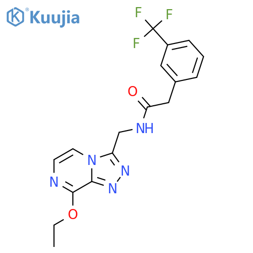 N-({8-ethoxy-1,2,4triazolo4,3-apyrazin-3-yl}methyl)-2-3-(trifluoromethyl)phenylacetamide structure