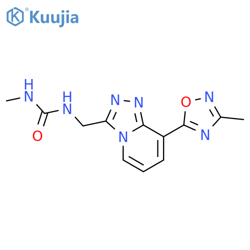 3-methyl-1-{[8-(3-methyl-1,2,4-oxadiazol-5-yl)-[1,2,4]triazolo[4,3-a]pyridin-3-yl]methyl}urea structure