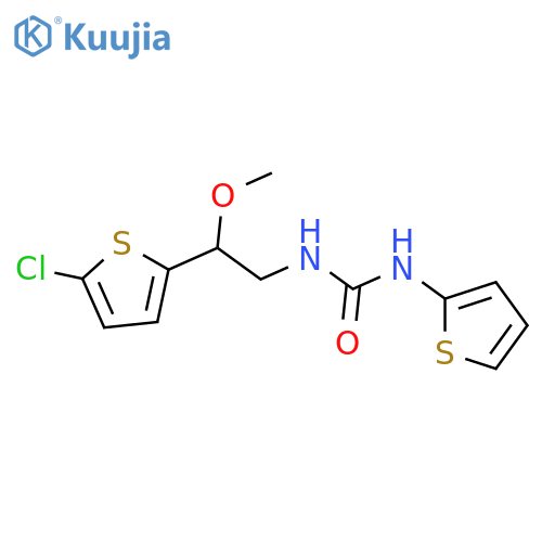 3-[2-(5-chlorothiophen-2-yl)-2-methoxyethyl]-1-(thiophen-2-yl)urea structure