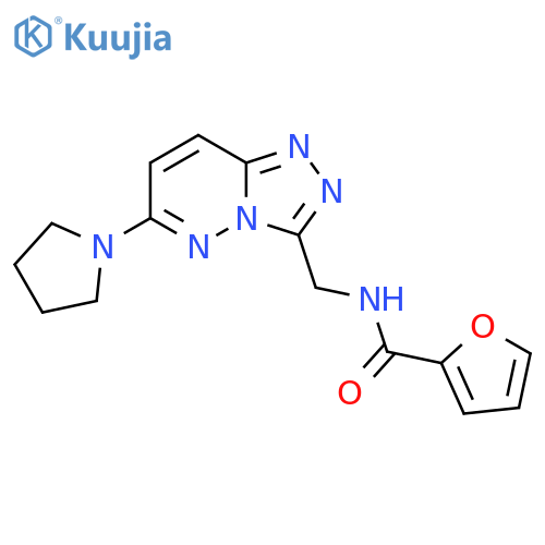 N-{6-(pyrrolidin-1-yl)-1,2,4triazolo4,3-bpyridazin-3-ylmethyl}furan-2-carboxamide structure