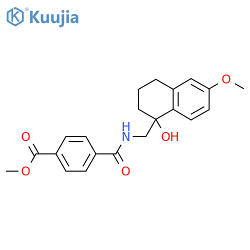 methyl 4-{[(1-hydroxy-6-methoxy-1,2,3,4-tetrahydronaphthalen-1-yl)methyl]carbamoyl}benzoate structure