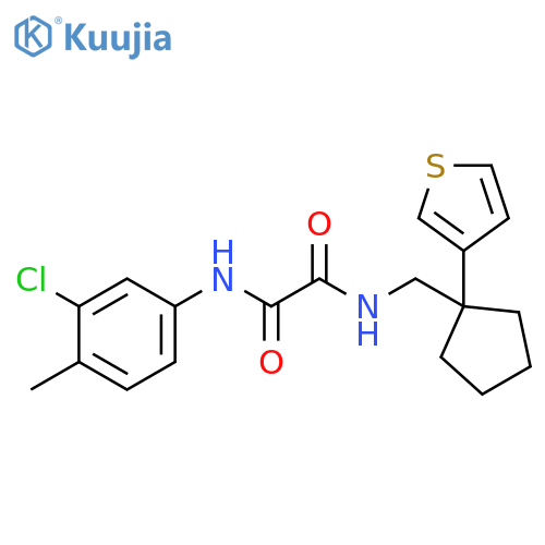 N'-(3-chloro-4-methylphenyl)-N-{1-(thiophen-3-yl)cyclopentylmethyl}ethanediamide structure
