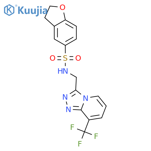 N-{[8-(trifluoromethyl)-[1,2,4]triazolo[4,3-a]pyridin-3-yl]methyl}-2,3-dihydro-1-benzofuran-5-sulfonamide structure