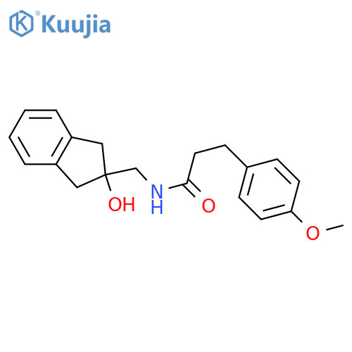 N-[(2-hydroxy-2,3-dihydro-1H-inden-2-yl)methyl]-3-(4-methoxyphenyl)propanamide structure