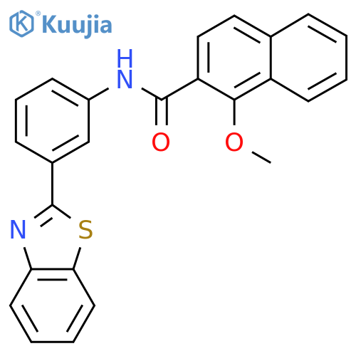 N-[3-(1,3-benzothiazol-2-yl)phenyl]-1-methoxynaphthalene-2-carboxamide structure