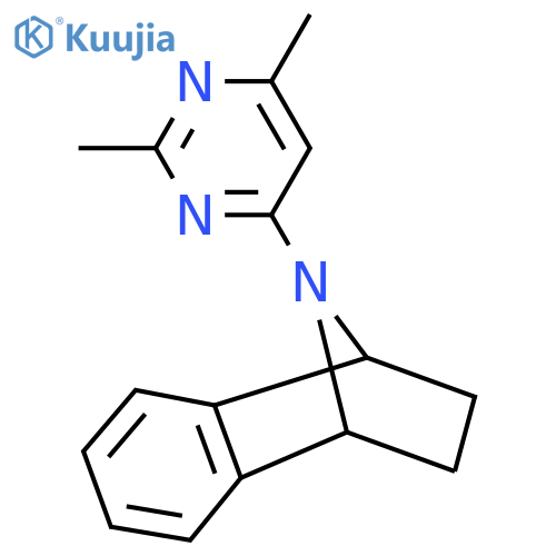 11-(2,6-dimethylpyrimidin-4-yl)-11-azatricyclo[6.2.1.0^{2,7}]undeca-2(7),3,5-triene structure