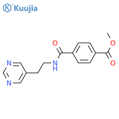 methyl 4-{[2-(pyrimidin-5-yl)ethyl]carbamoyl}benzoate structure
