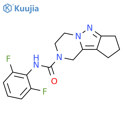 N-(2,6-difluorophenyl)-7,8,11-triazatricyclo6.4.0.0^{2,6}dodeca-1,6-diene-11-carboxamide structure