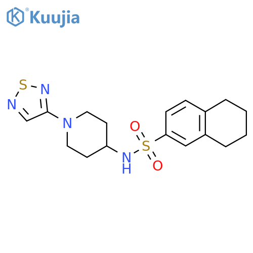 N-[1-(1,2,5-thiadiazol-3-yl)piperidin-4-yl]-5,6,7,8-tetrahydronaphthalene-2-sulfonamide structure