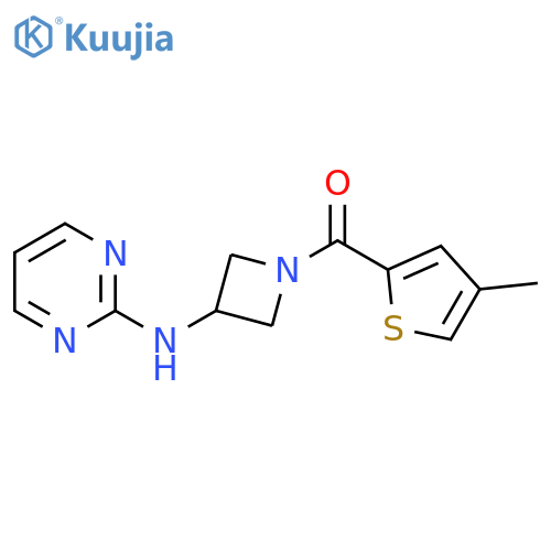 N-1-(4-methylthiophene-2-carbonyl)azetidin-3-ylpyrimidin-2-amine structure