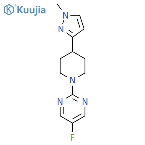 5-fluoro-2-4-(1-methyl-1H-pyrazol-3-yl)piperidin-1-ylpyrimidine structure