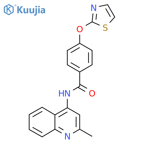 N-(2-methylquinolin-4-yl)-4-(1,3-thiazol-2-yloxy)benzamide structure