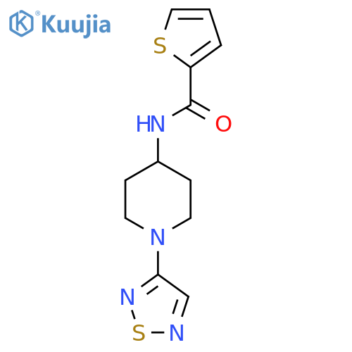 N-1-(1,2,5-thiadiazol-3-yl)piperidin-4-ylthiophene-2-carboxamide structure