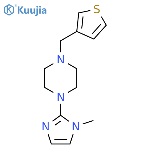 1-(1-methyl-1H-imidazol-2-yl)-4-(thiophen-3-yl)methylpiperazine structure