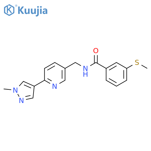N-{6-(1-methyl-1H-pyrazol-4-yl)pyridin-3-ylmethyl}-3-(methylsulfanyl)benzamide structure