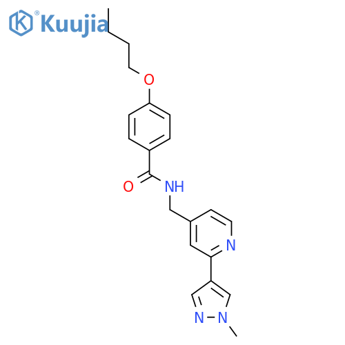 4-butoxy-N-{[2-(1-methyl-1H-pyrazol-4-yl)pyridin-4-yl]methyl}benzamide structure