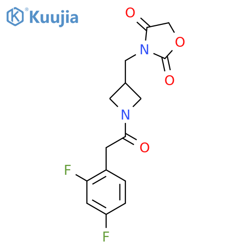 3-({1-2-(2,4-difluorophenyl)acetylazetidin-3-yl}methyl)-1,3-oxazolidine-2,4-dione structure
