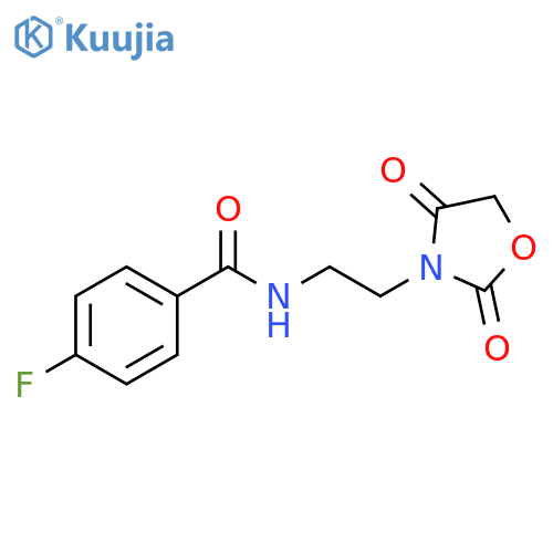 N-2-(2,4-dioxo-1,3-oxazolidin-3-yl)ethyl-4-fluorobenzamide structure