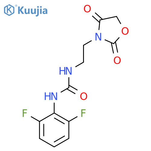 1-(2,6-difluorophenyl)-3-[2-(2,4-dioxo-1,3-oxazolidin-3-yl)ethyl]urea structure